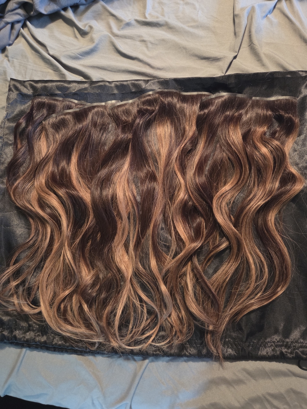 Bellami Silk Seam Clip-In Hair Extensions - Dark Honey Cocoa - Picture 5 of 7